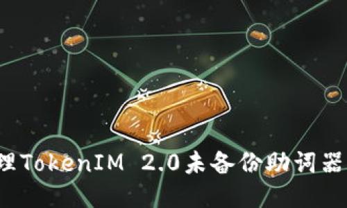如何处理TokenIM 2.0未备份助词器的问题？