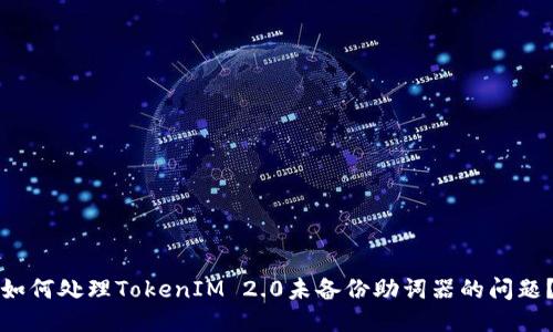 如何处理TokenIM 2.0未备份助词器的问题？