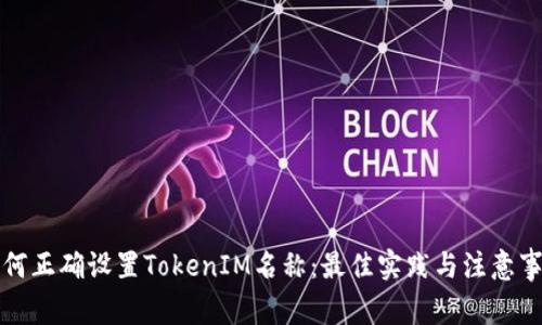 如何正确设置TokenIM名称：最佳实践与注意事项