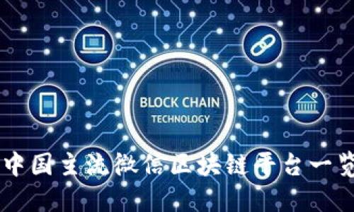 中国主流微信区块链平台一览