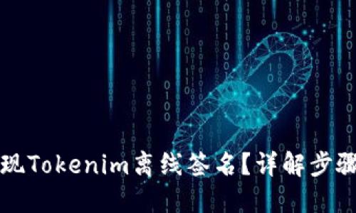 如何实现Tokenim离线签名？详解步骤与应用